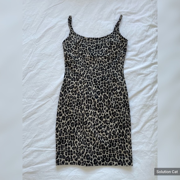 Dynamite Leopard Print Bodycon Mini Dress - XS - Picture 1 of 2